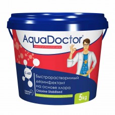Дезинфектант для бассейна на основе хлора быстрого действия AquaDoctor C-60T, 5 кг