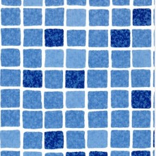 ПВХ-покрытие Astralpool 160 Supra, армированное, с акриловым покрытием и рисунком, цвет мозаика синяя 1123/1, 1,6 мм, ширина 1,65 м